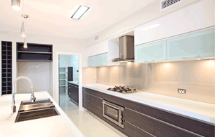 modern design home and kitchen